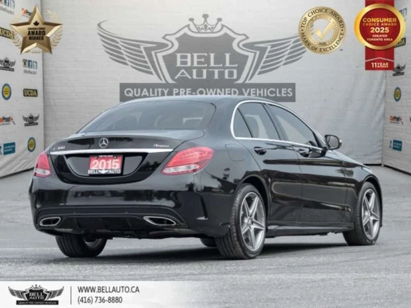 Mercedes-Benz C 300 * | AMG PKG | PANO | NAVI | B.CAM | BLACK ON B * C, снимка 4 - Автомобили и джипове - 53567113