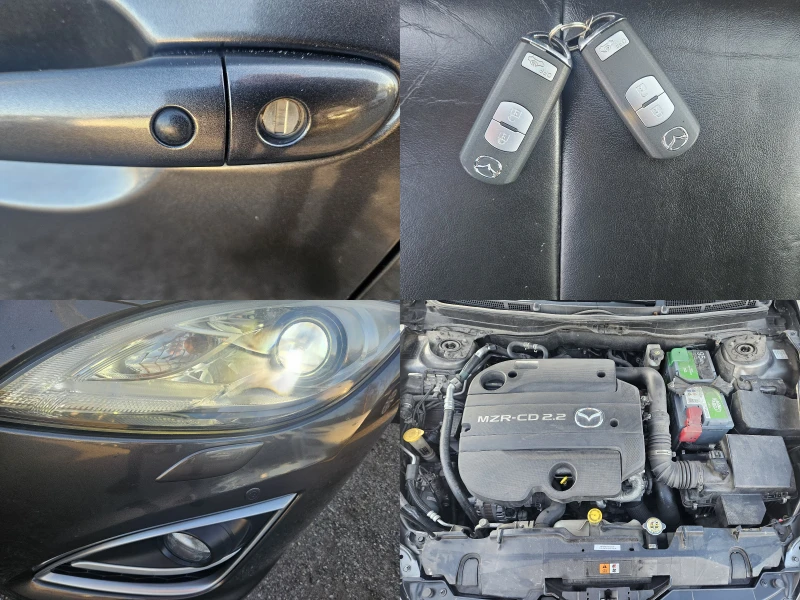 Mazda 6 2.2MZR-CD KEYLES GO-BI XENON ПЕРФЕКТНА, снимка 17 - Автомобили и джипове - 52864340