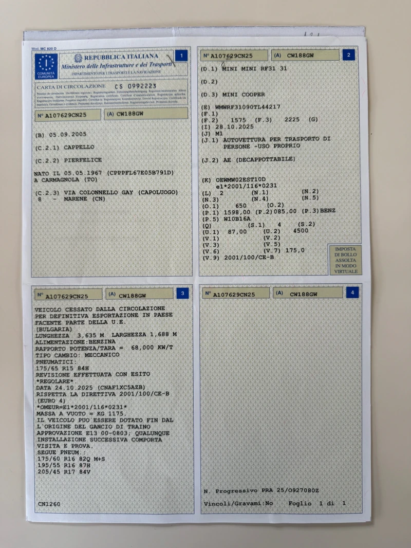 Mini Cooper cabrio 1.6i, Кабрио, * 165 000км* Уникат!, снимка 15 - Автомобили и джипове - 53206110