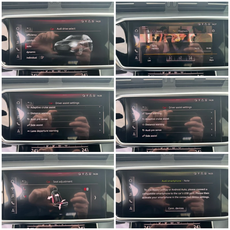 Audi A6 /RS6 FULL LED HD-ACC-LANE-TV DVD-КАМЕРА-ОБДУХВАНЕ, снимка 17 - Автомобили и джипове - 53129125