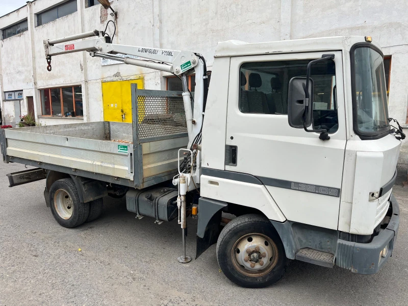 Nissan L35 Бордови с КРАН, снимка 3 - Бусове и автобуси - 46743543