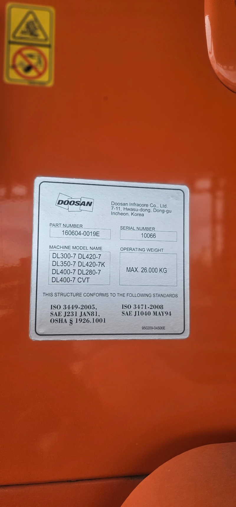 Челен товарач DOOSAN  DL 280-7, снимка 6 - Индустриална техника - 50430585