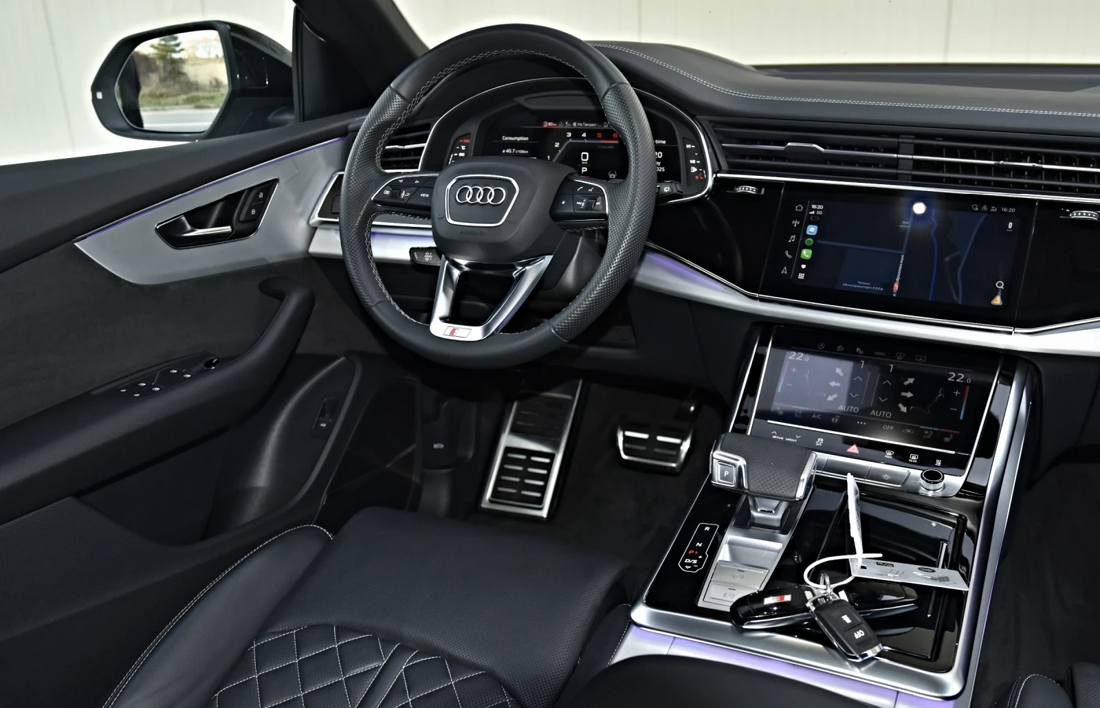 Audi SQ8 4.0 V8T B&O RS-SITZE CARBON 23-RS 360 NIG-VIS - изображение 10