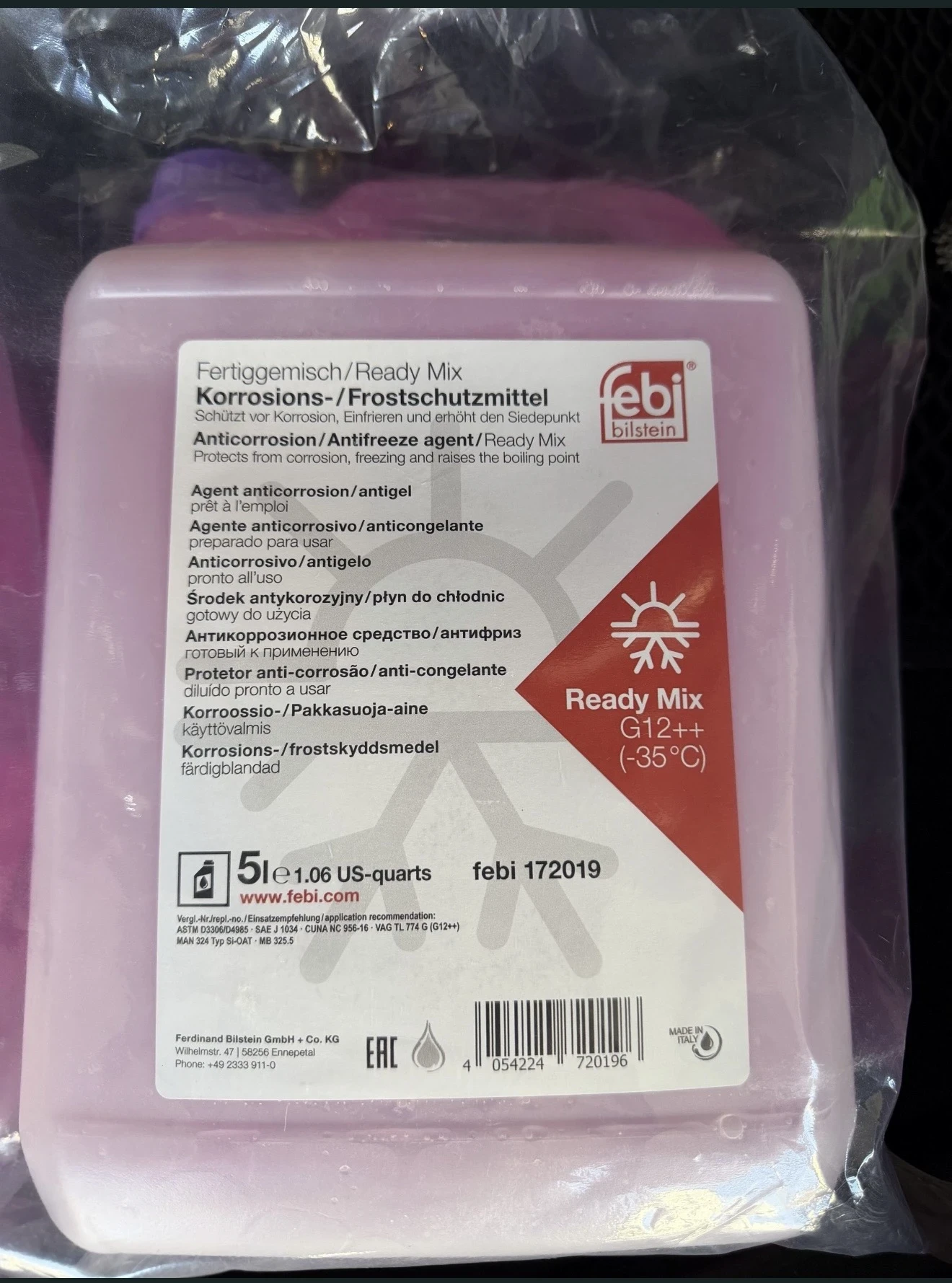 FEBI BILSTEIN Antifreeze purple violet  G12++ , снимка 2 - Части - 54263071