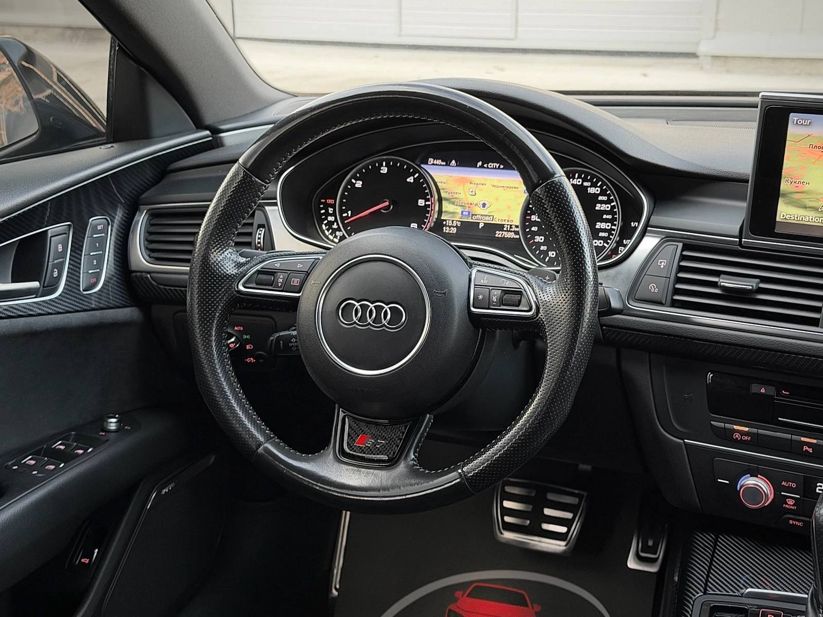 Audi A7 3.0TDI/ S7 OPTIC/ ALL BLACK/ 3xTV/ MATRIX/ CAMERA | Mobile.bg   8
