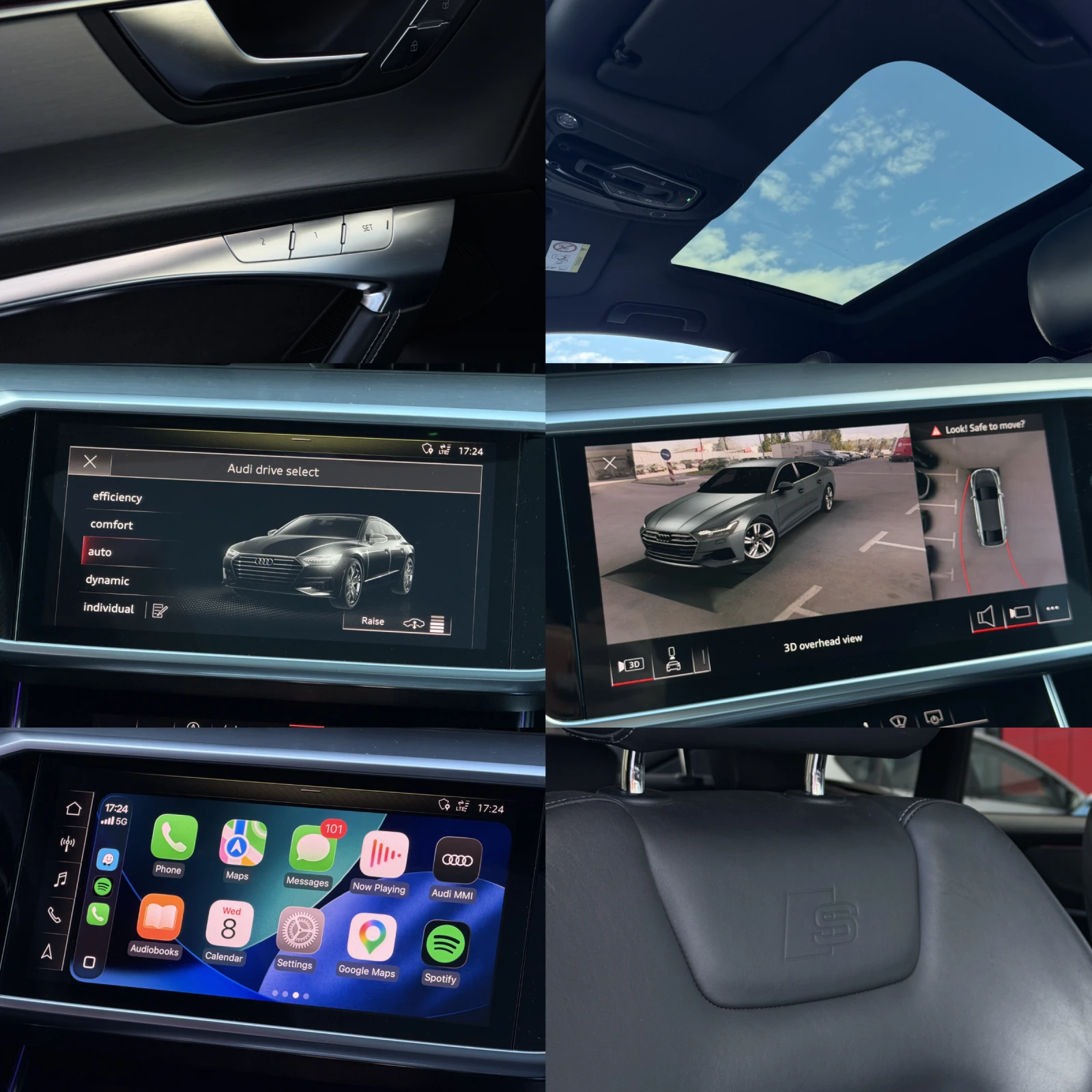 Audi A7 Завиващ з. мост* Bang&Olufsen* 360 к.* S-Line Plus, снимка 16 - Автомобили и джипове - 54237376