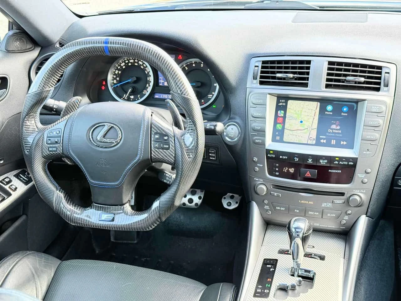 Lexus IS F ШИБЕДАХ/ПОДГРЕВ/5.0/CARFAX/ФИНАНСИРАНЕ, снимка 9 - Автомобили и джипове - 54633500