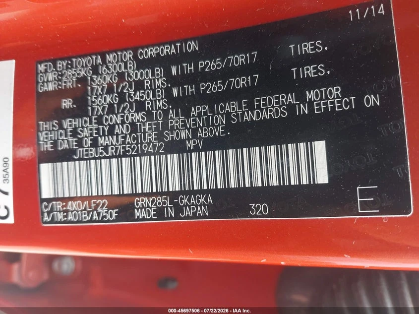Toyota 4runner 4.0l Trd Pro, снимка 9 - Автомобили и джипове - 56041856