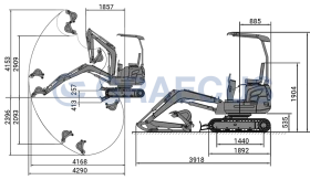 Багер Kubota GRAECUS 2.7 т. с климатик, снимка 16