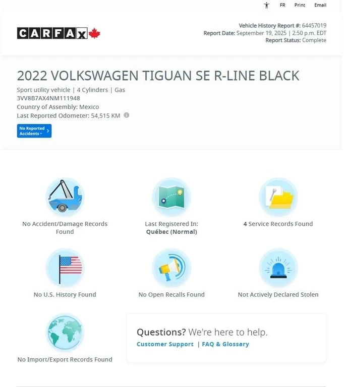 VW Tiguan 4Motion SE R Line Black  CARFAX - изображение 2