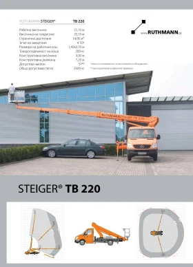 Автовишка Ruthmann 22м 200кг ТВ220, снимка 16