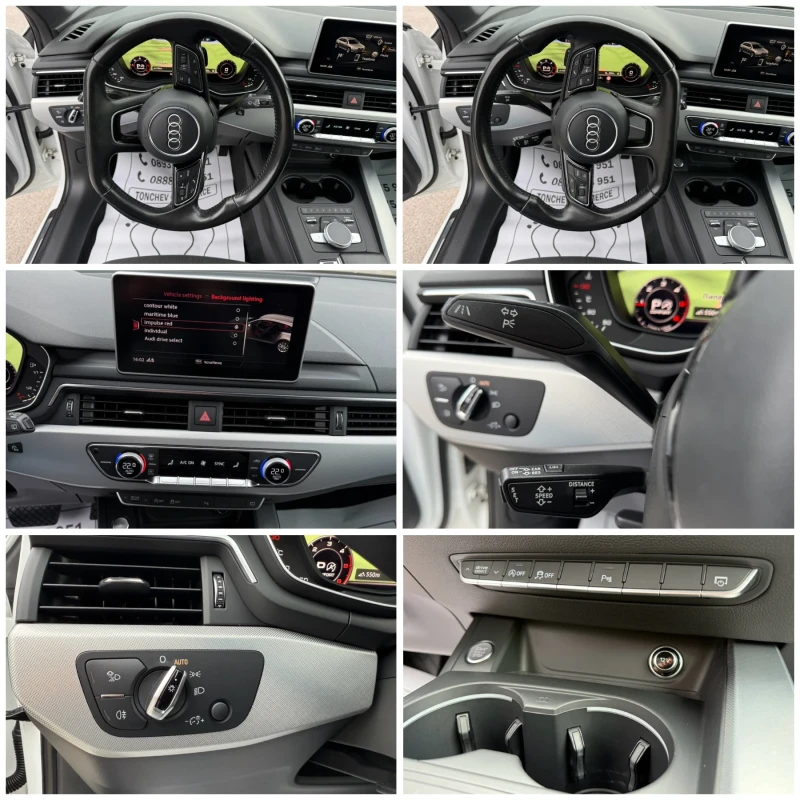 Audi A4 2.0-TDI-quattro-MATRIX-DIGITALEN KM-DISTRONIK-TOP, снимка 15 - Автомобили и джипове - 51850299