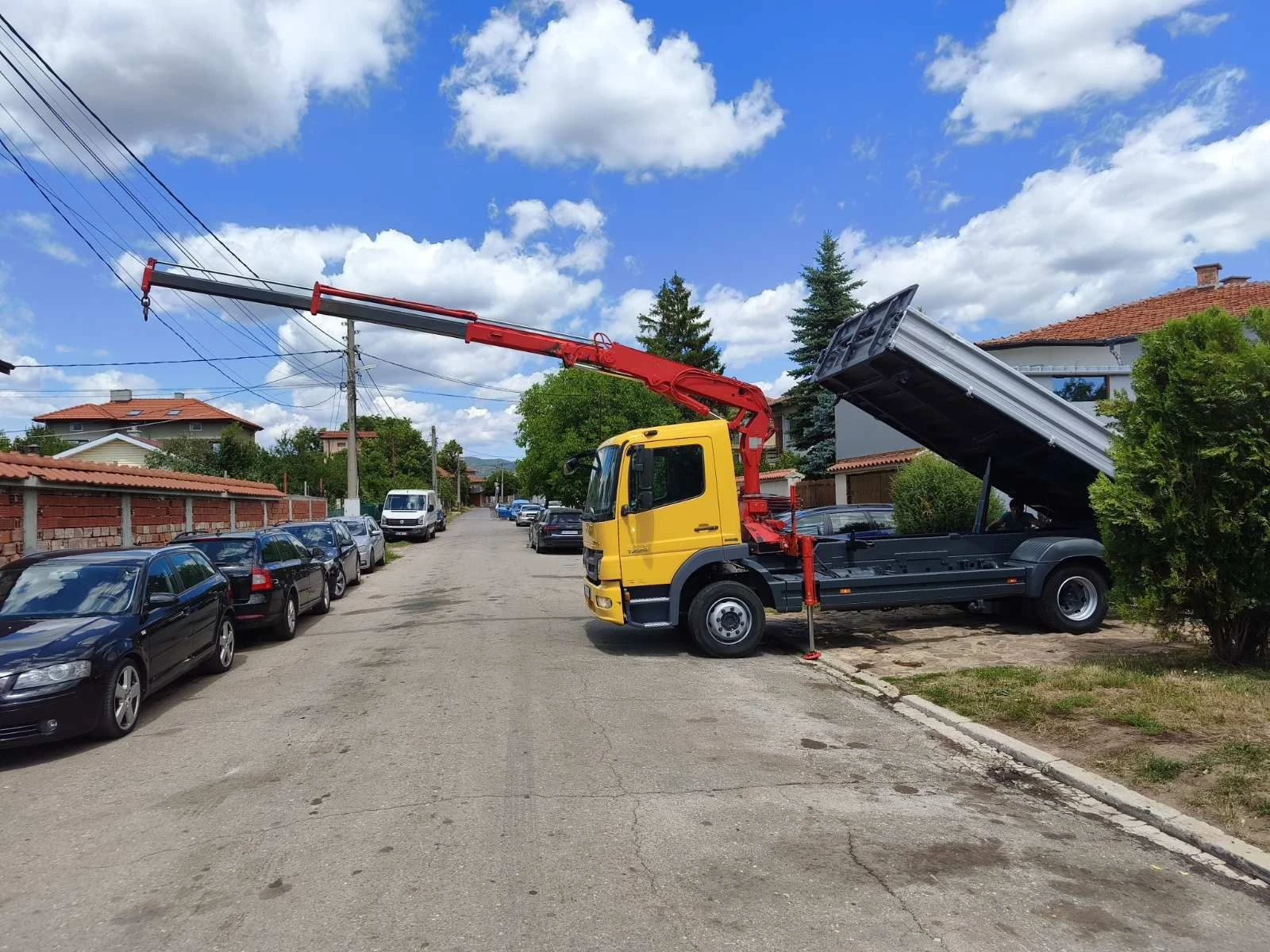 Mercedes-Benz Atego 1224 ТРИСТРАНЕН САМОСВАЛ С КРАН , снимка 6 - Камиони - 55278822