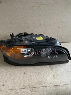 фар десен BMW Е46 Coupe facelift  01-06 оранжев мигач, черен , снимка 1