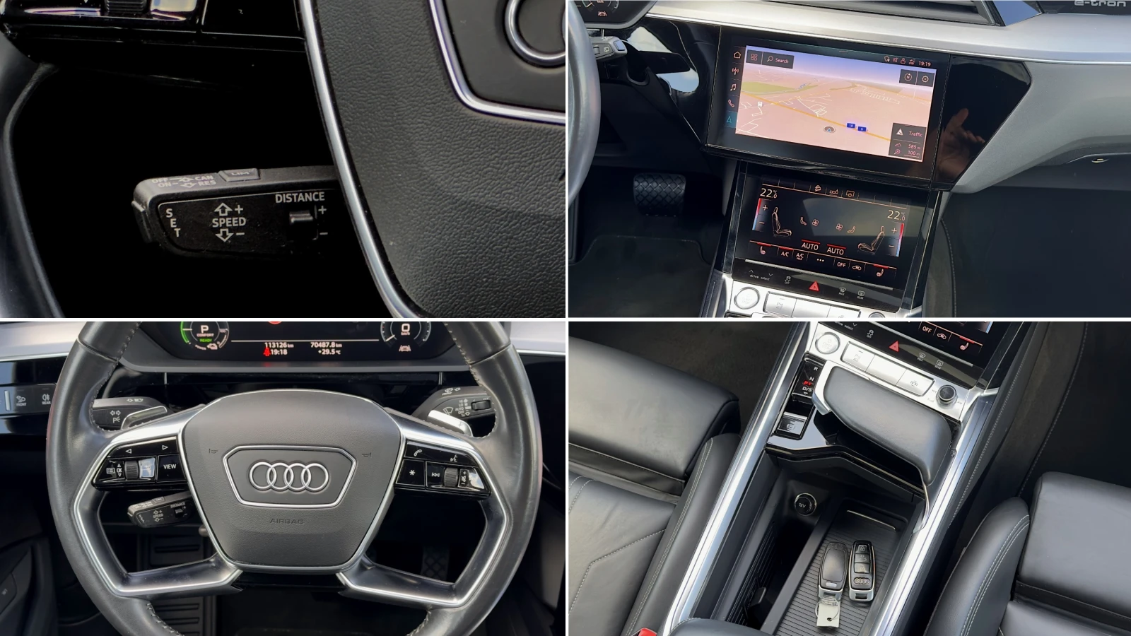 Audi E-Tron 55Quattro 112х.ГАРАНЦИЯ! Distronic Keyless B&O 360, снимка 10 - Автомобили и джипове - 55458661