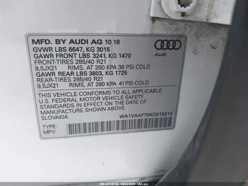 Audi Q7 * 55 PREMIUM * CARFAX * БЕЗ ПЪРВОНАЧАЛНА ВНОСКА, снимка 9 - Автомобили и джипове - 52657735