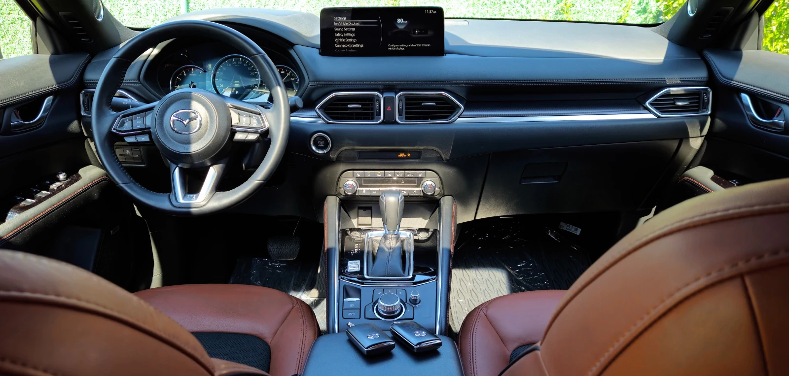 Mazda CX-5 TURBO;HEAD UP;TERRACOTA LEATHER;RHODIUM WHITE;4X4, снимка 9 - Автомобили и джипове - 54335096