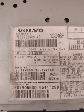 30752889  Радио CD за VOLVO S40, V50 30752889AD, снимка 2 - Части - 52691687