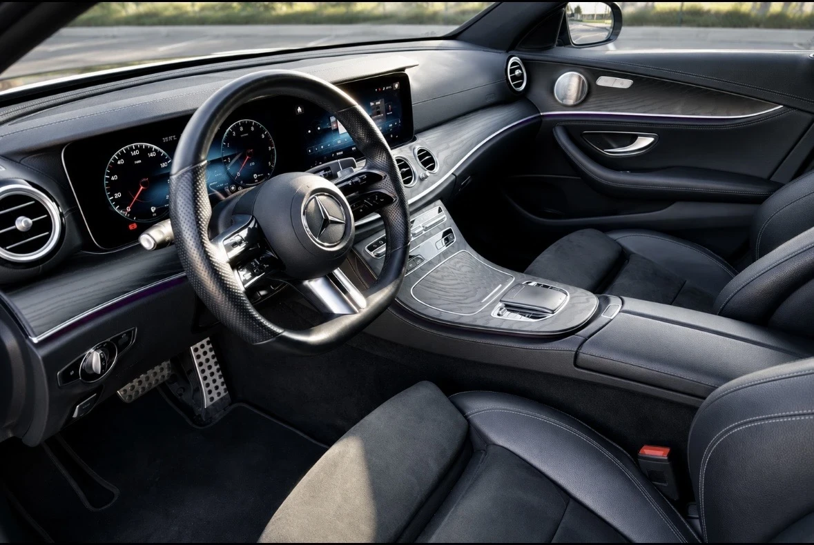 Mercedes-Benz E 300 de AMG 4MATIC | BURMESTER| DISTRON PLUS| PANORAMA, снимка 6 - Автомобили и джипове - 52427935