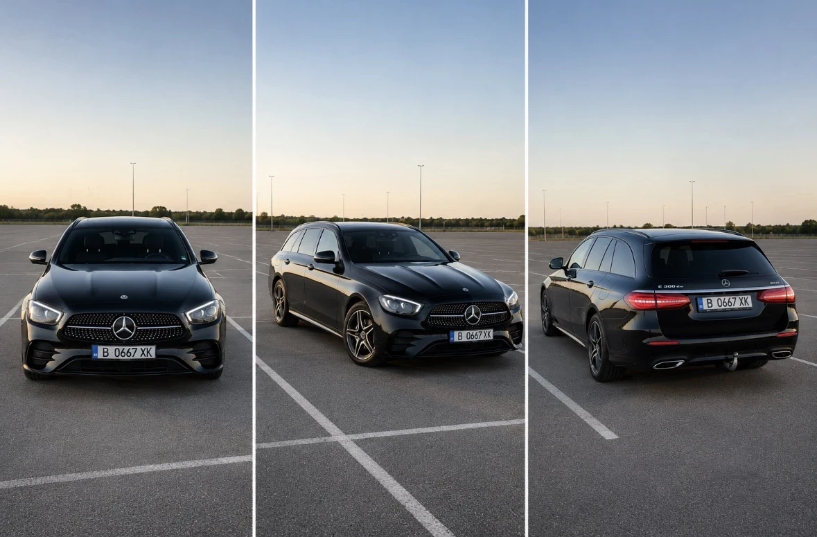 Mercedes-Benz E 300 de AMG 4MATIC | BURMESTER| DISTRON PLUS| PANORAMA, снимка 5 - Автомобили и джипове - 52427935