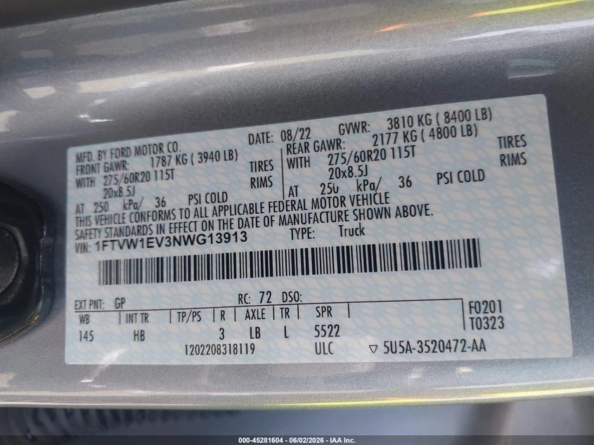 Ford F150 F-150 Lightning Lariat, снимка 9 - Автомобили и джипове - 55121774