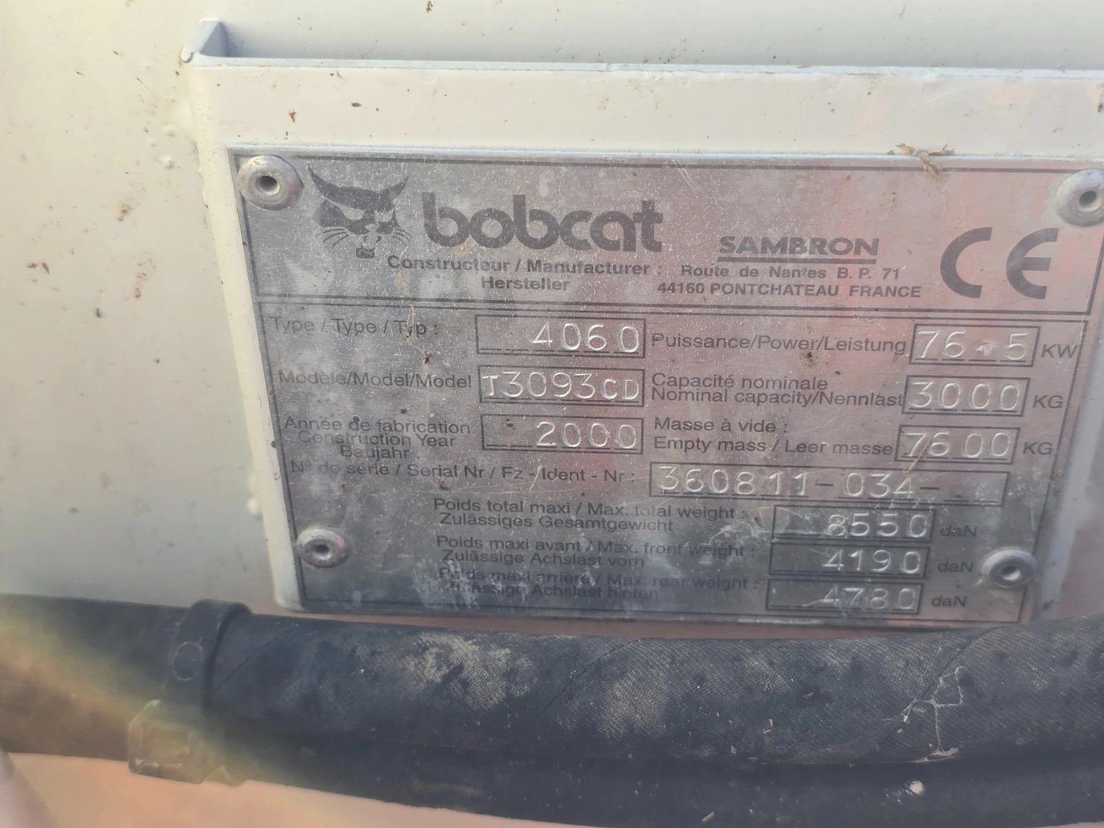Телескопичен товарач Bobcat T3093, снимка 8 - Селскостопанска техника - 54330646