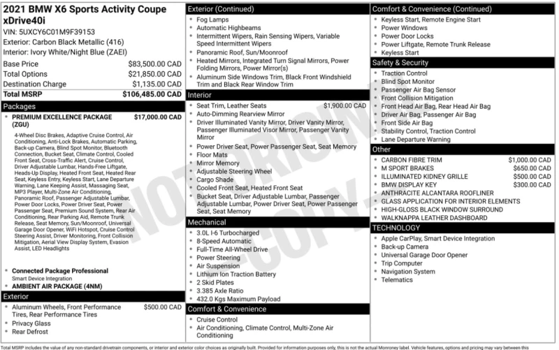 BMW X6 2021 xDrive40i * CARFAX * БЕЗ ПЪРВОНАЧАЛНА ВНОСКА, снимка 12 - Автомобили и джипове - 53026754