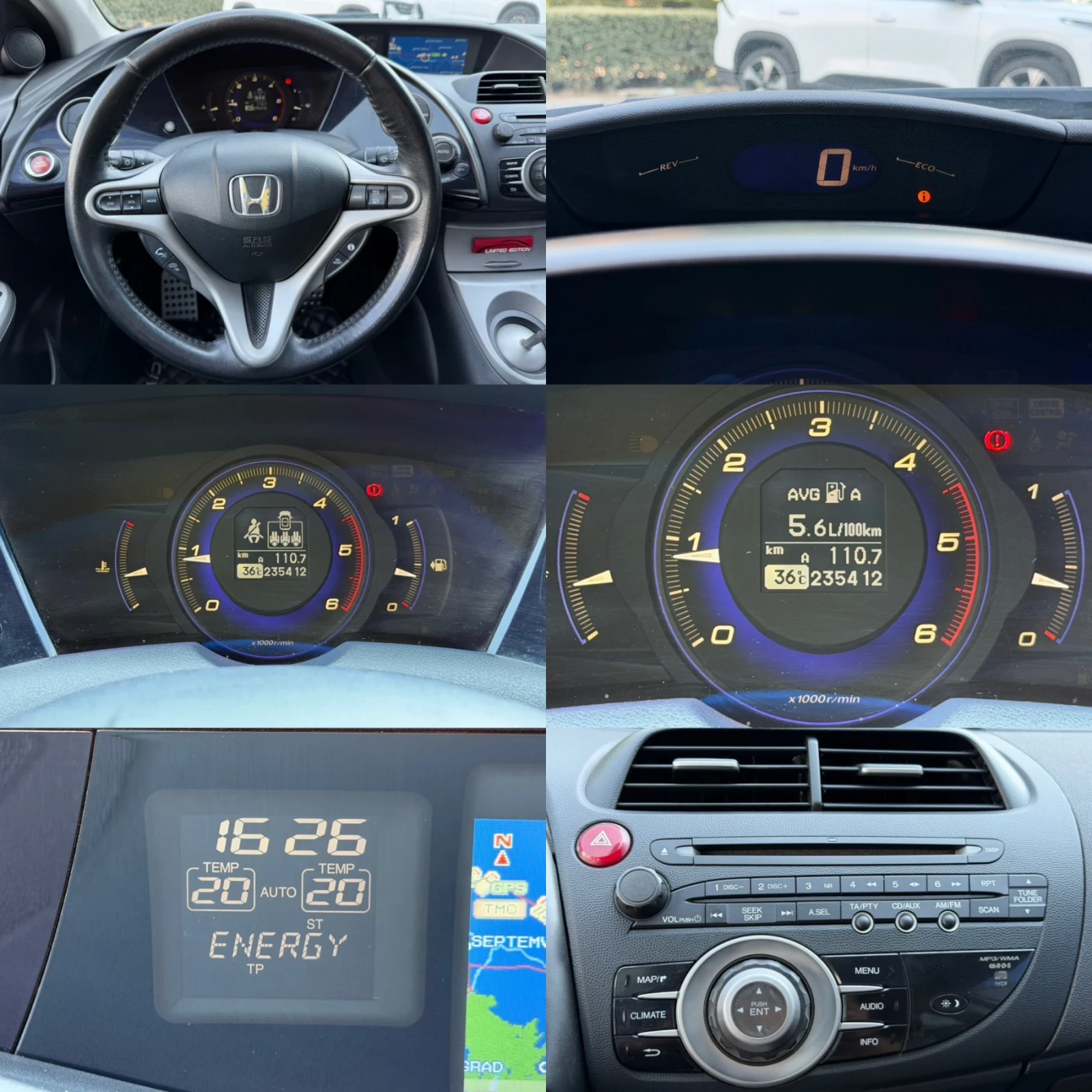 Honda Civic | Type S | Нави | Кожа | Панорама, снимка 13 - Автомобили и джипове - 55119173