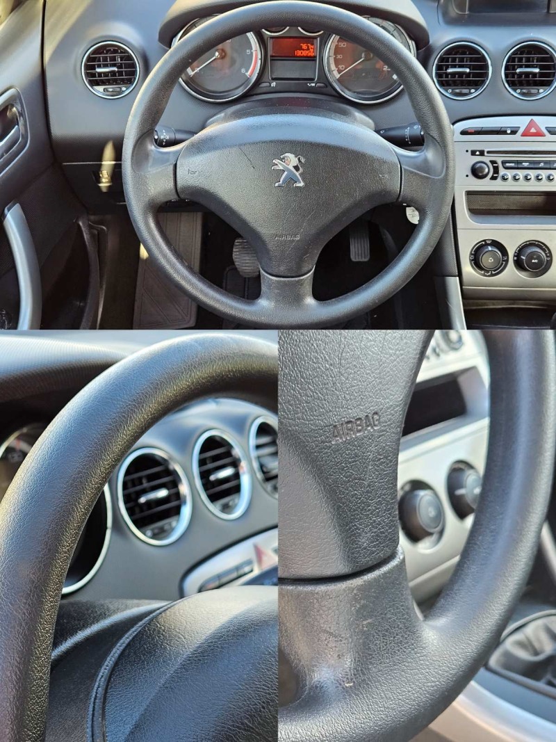 Peugeot 308 1.6HDI/115кс 288нютонметри 140000км/КЛИМА/БЛУТУТ/, снимка 11 - Автомобили и джипове - 43422821