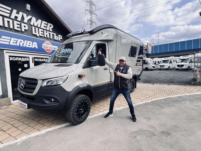 Кемпер HYMER / ERIBA 4X4 MERCEDES Venture S ДВОЕН ПОД КЛИМАТИК, снимка 3 - Каравани и кемпери - 50086699