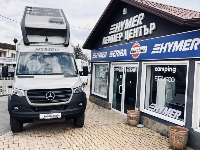 Кемпер HYMER / ERIBA 4X4 MERCEDES Venture S ДВОЕН ПОД КЛИМАТИК, снимка 4 - Каравани и кемпери - 50086699