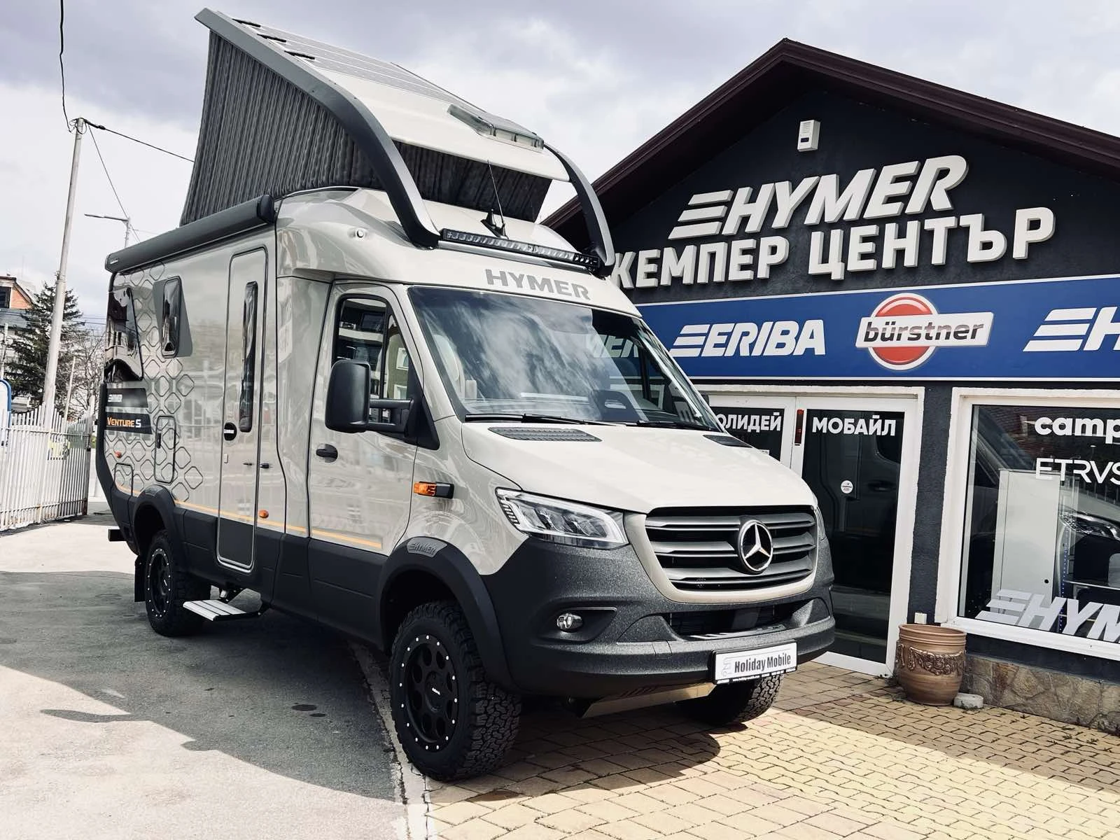 Кемпер HYMER / ERIBA 4X4 MERCEDES Venture S ДВОЕН ПОД КЛИМАТИК, снимка 1