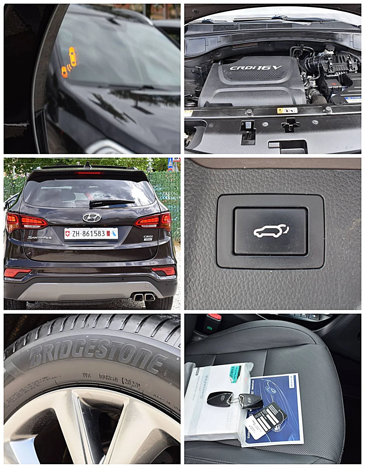 Hyundai Santa fe 2.2ШВЕЙЦАРИЯ-ДИСТРОНИК/КОЖА/НАВИ/КСЕНОН/ПАНОРАМА, снимка 17 - Автомобили и джипове - 54385177