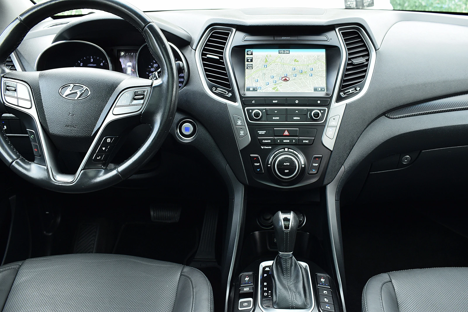 Hyundai Santa fe 2.2ШВЕЙЦАРИЯ-ДИСТРОНИК/КОЖА/НАВИ/КСЕНОН/ПАНОРАМА, снимка 9 - Автомобили и джипове - 54385177