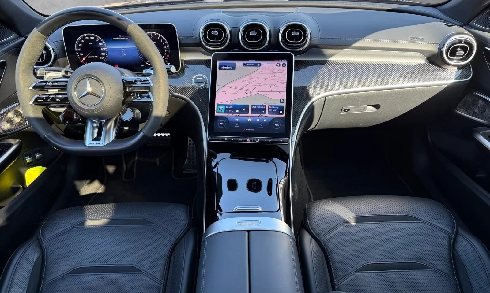 Mercedes-Benz C 63 AMG E-PERFORMANCE/4MATIC/NIGHT/360/BURM/PANO/, снимка 7 - Автомобили и джипове - 53872743