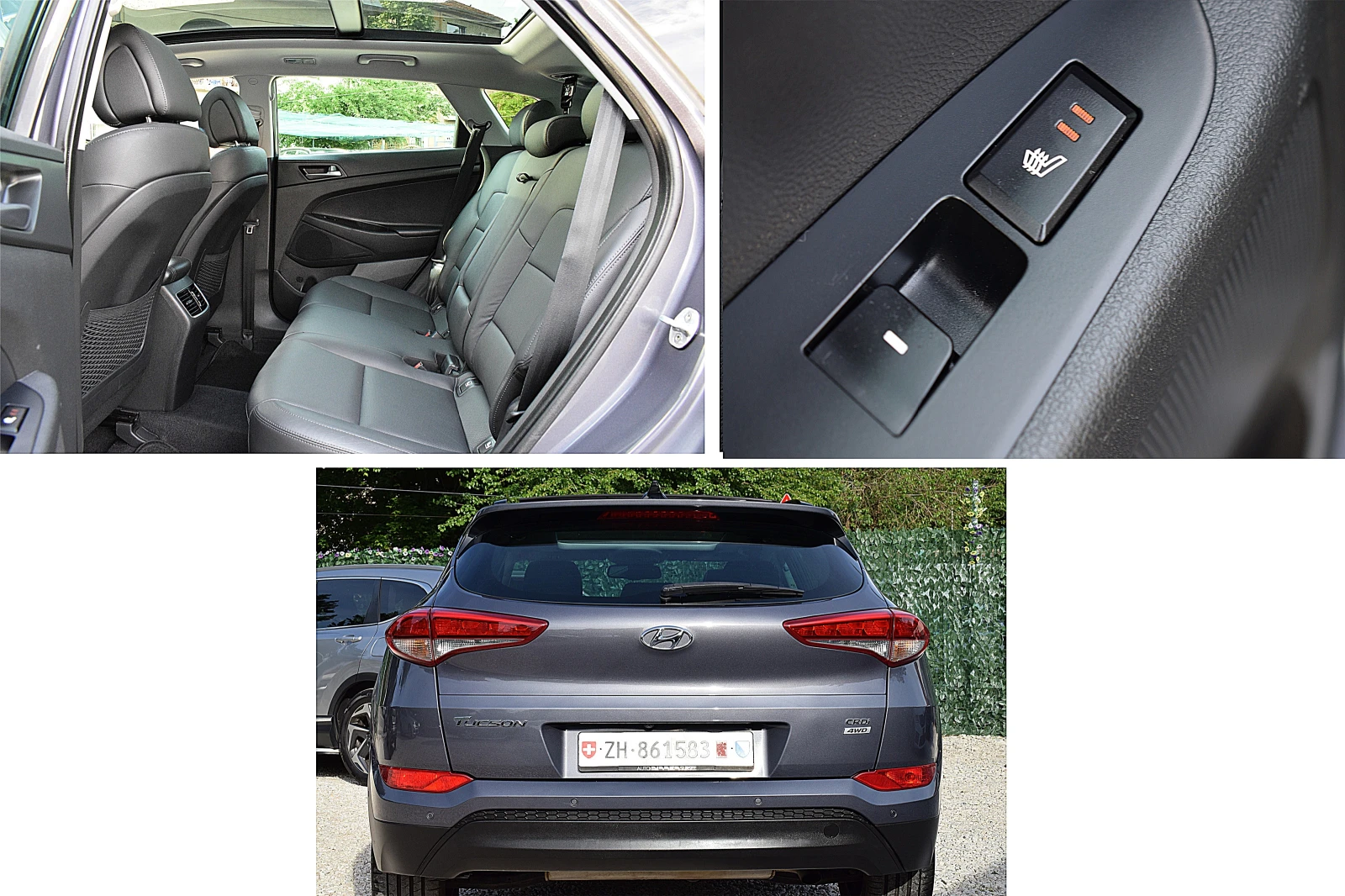 Hyundai Tucson 2.0ШВЕЙЦАРИЯ/VERTEX/4x4/АВТОМАТИК/КАМЕРА, снимка 16 - Автомобили и джипове - 54611536
