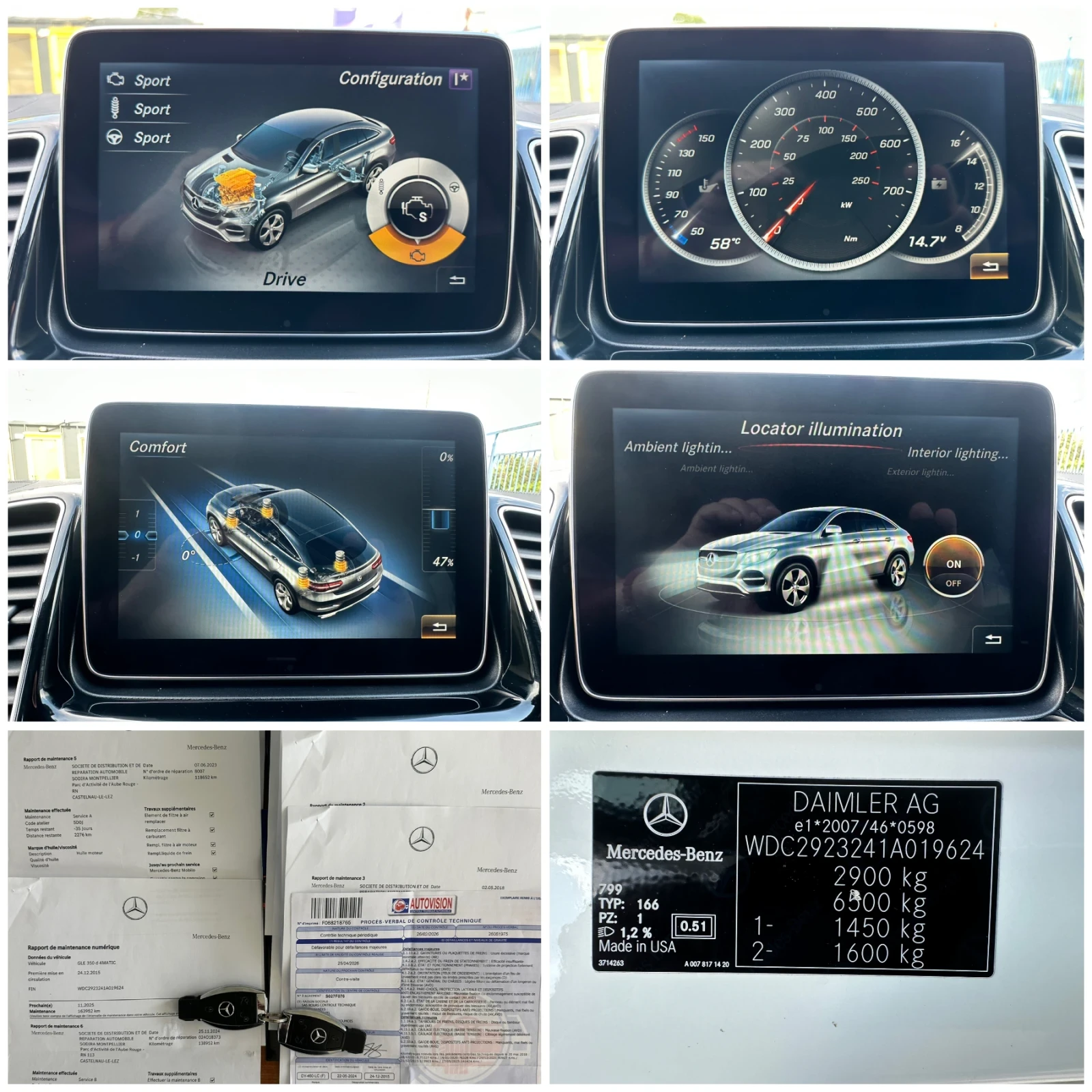 Mercedes-Benz GLE 350 COUPE AMG MAXTON-150хил.км-9G-ACC-КАМЕРА360-РЕКАРО, снимка 16 - Автомобили и джипове - 54855933