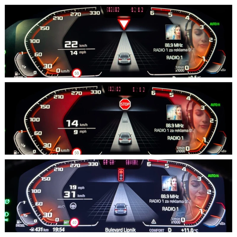 BMW 320 Tour M Sport LASER DA-Pro AHK HuD Ambiente, снимка 17 - Автомобили и джипове - 52863512