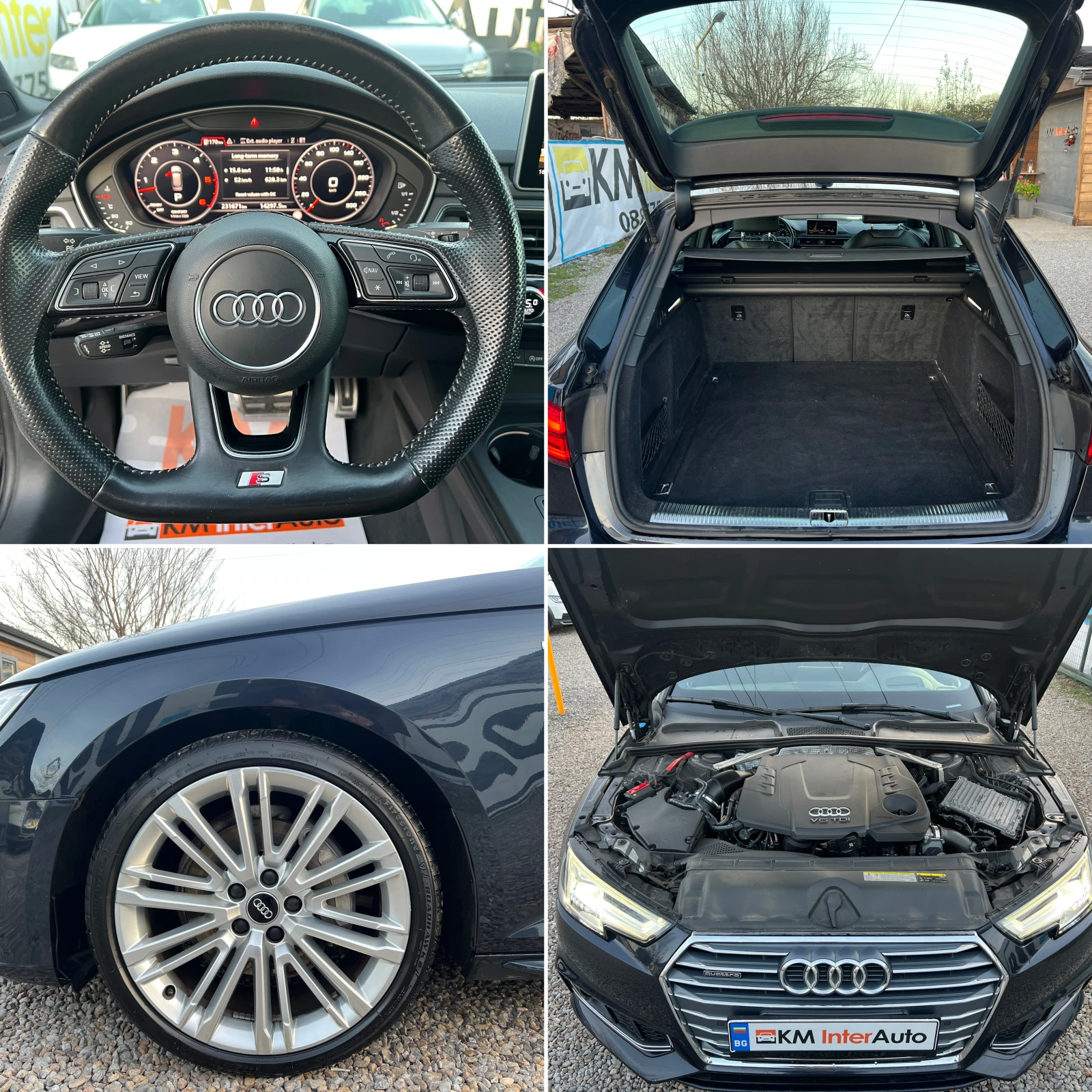 Audi A4 3.0TDI QUATTRO/S-LINE/HEAD UP/LED/РЕАЛЕН ПРОБЕГ, снимка 16 - Автомобили и джипове - 55407135