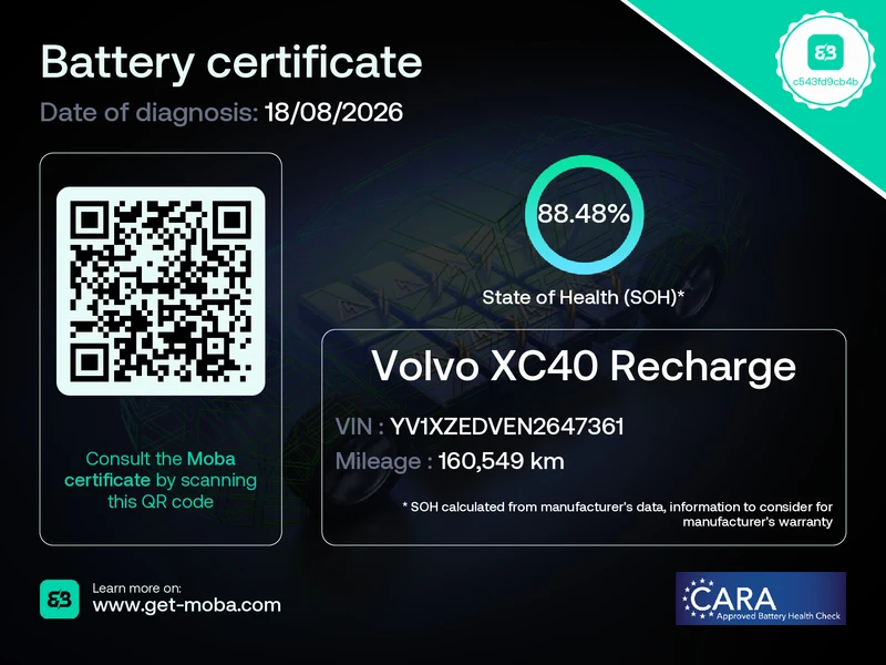 Volvo XC40 Recharge AWD R-Design Leather LED Navi 88.48% SoH | Mobile.bg � ����������� 17