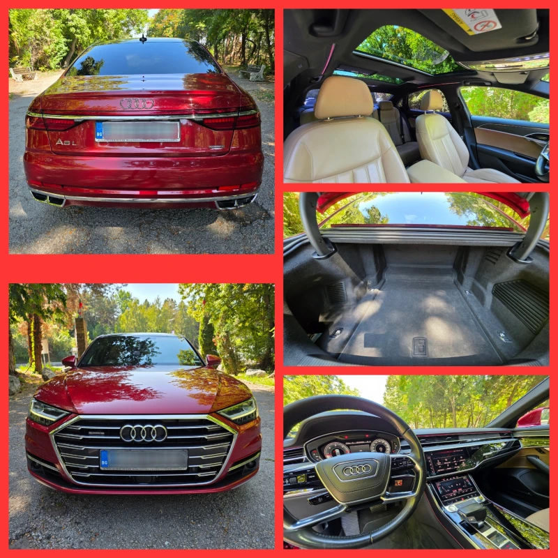 Audi A8 LONG* ВАКУУМ* ДИСТРОНИК* ПАНОРАМА* B&O* ЛИЗИНГ* , снимка 14 - Автомобили и джипове - 51645398