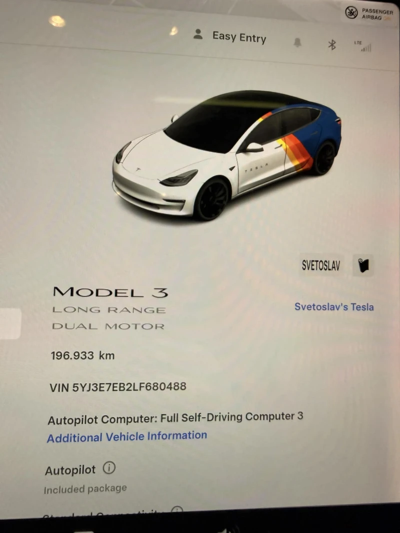 Tesla Model 3, снимка 6 - Автомобили и джипове - 53391506