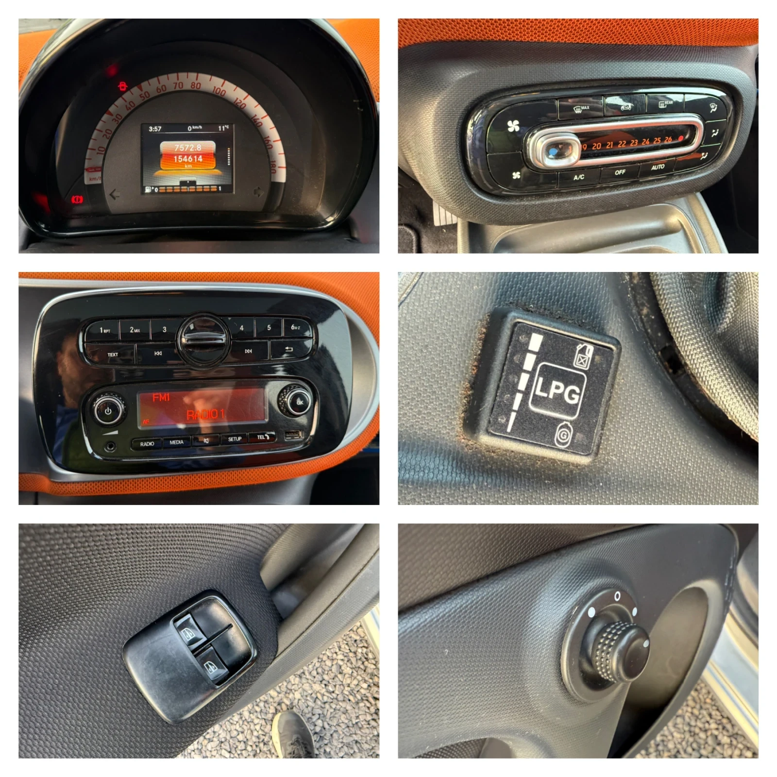 Smart Forfour 1.0 LPG-/(71hp)152 000 km. Euro6B Italy  | Mobile.bg   15