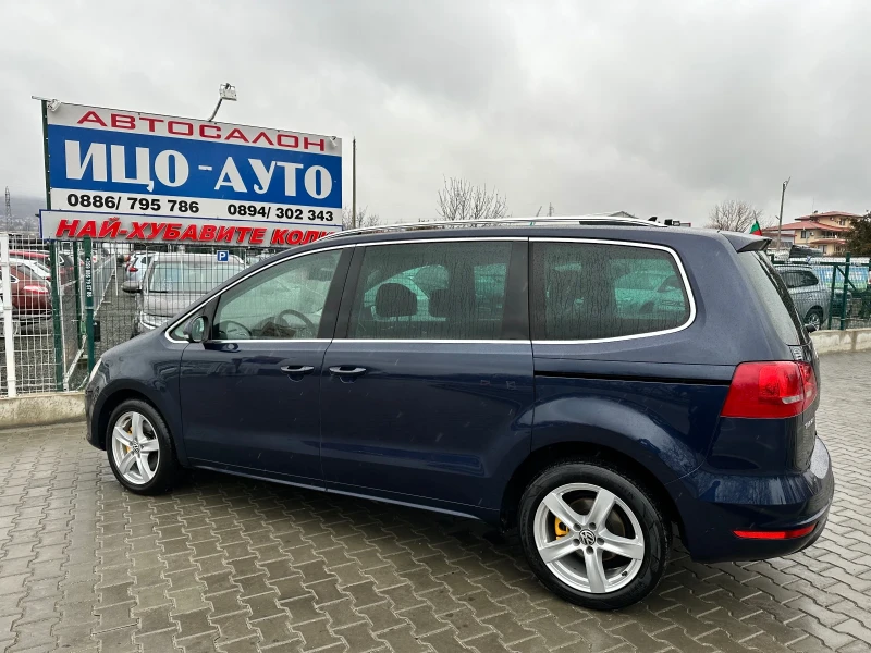 VW Sharan 7места-Кожа-Панорама-KeyLessGo, снимка 4 - Автомобили и джипове - 49299618