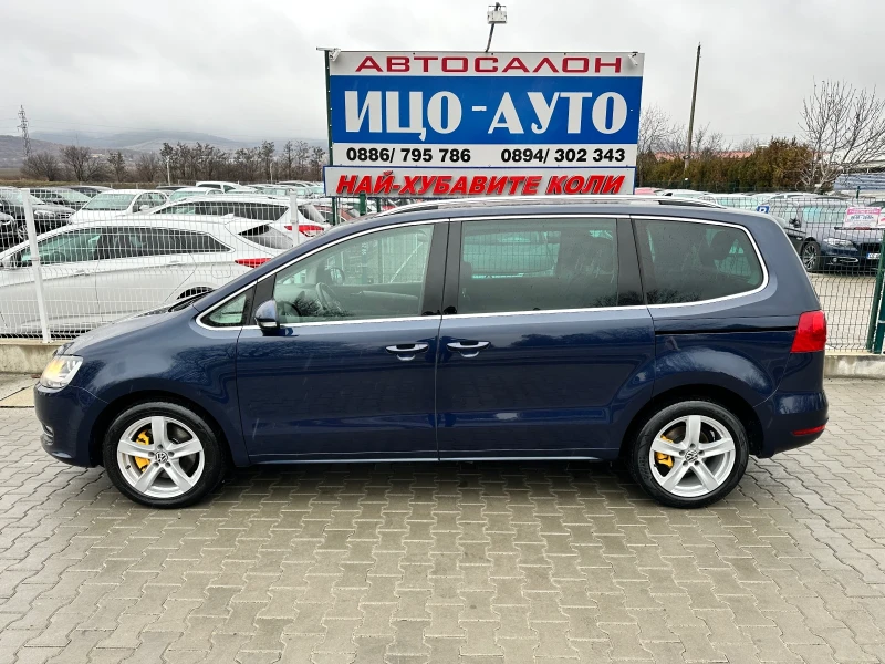 VW Sharan 7места-Кожа-Панорама-KeyLessGo, снимка 7 - Автомобили и джипове - 49299618