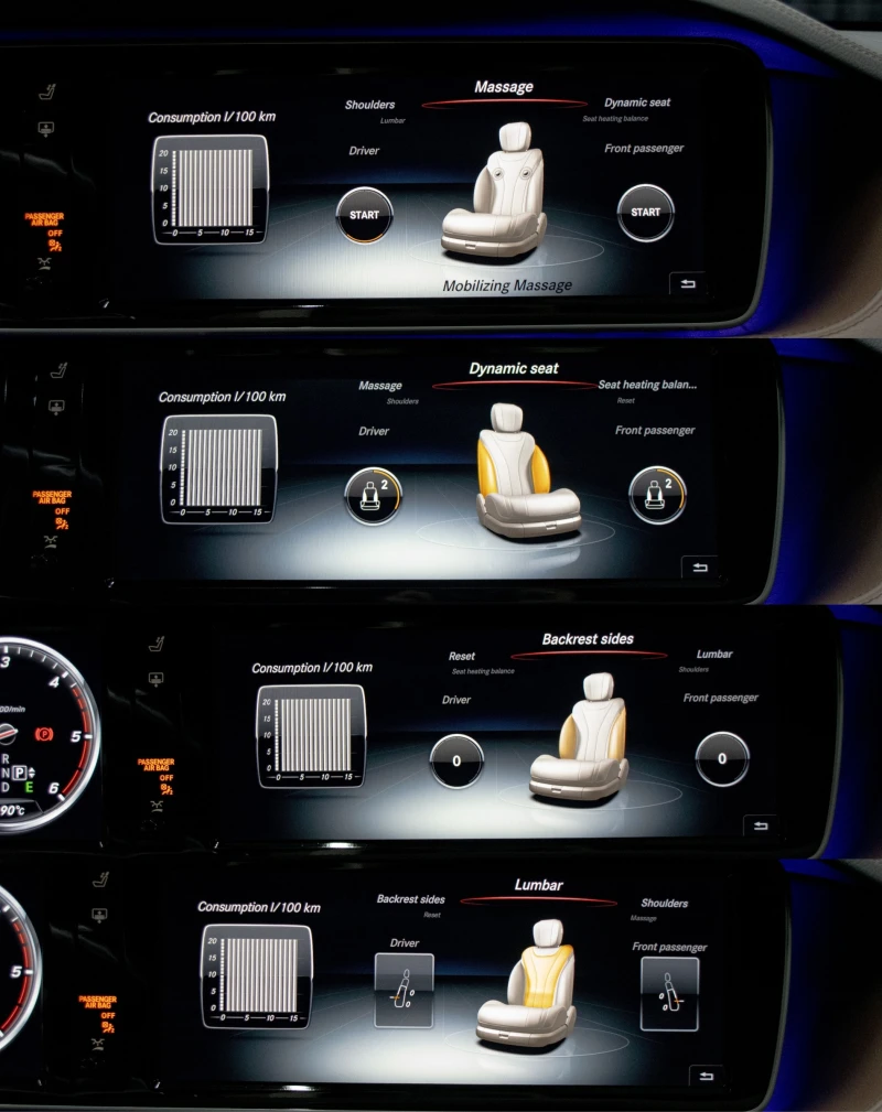 Mercedes-Benz S 350 d/4Matic/9G-Tronic/AMG Plus/Burmester/Масаж, снимка 15 - Автомобили и джипове - 52540244