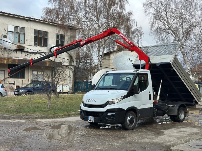 Iveco Daily Самосвал+ Кран, N1, 1550кг.на2.60метра, 3хидравлич, снимка 2 - Бусове и автобуси - 53445994