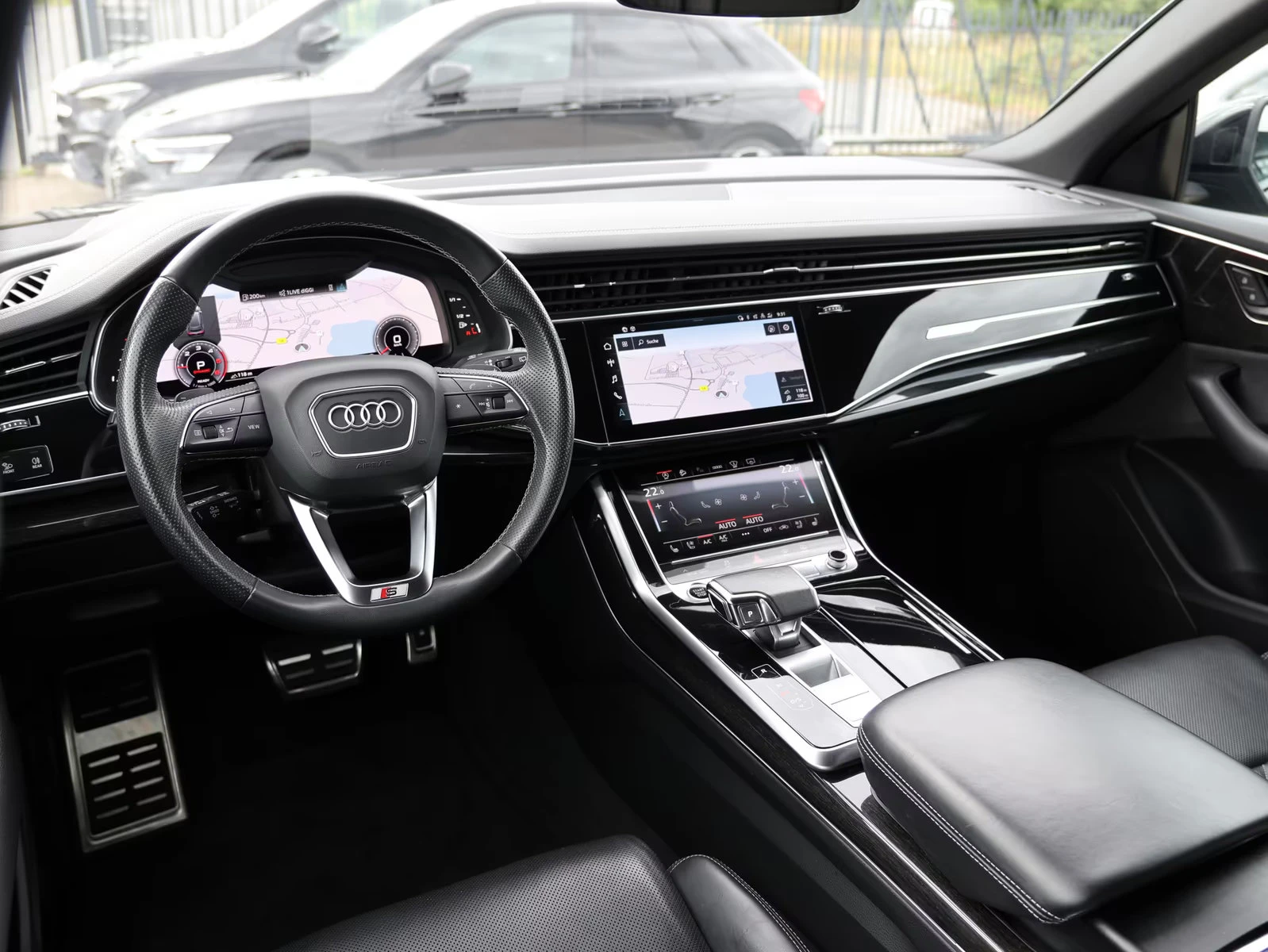 Audi Q8 50TDI/286HP/S-LINE/360/ОБДУХВАНЕ/MATRIX/ACC/580z, снимка 7 - Автомобили и джипове - 55231629