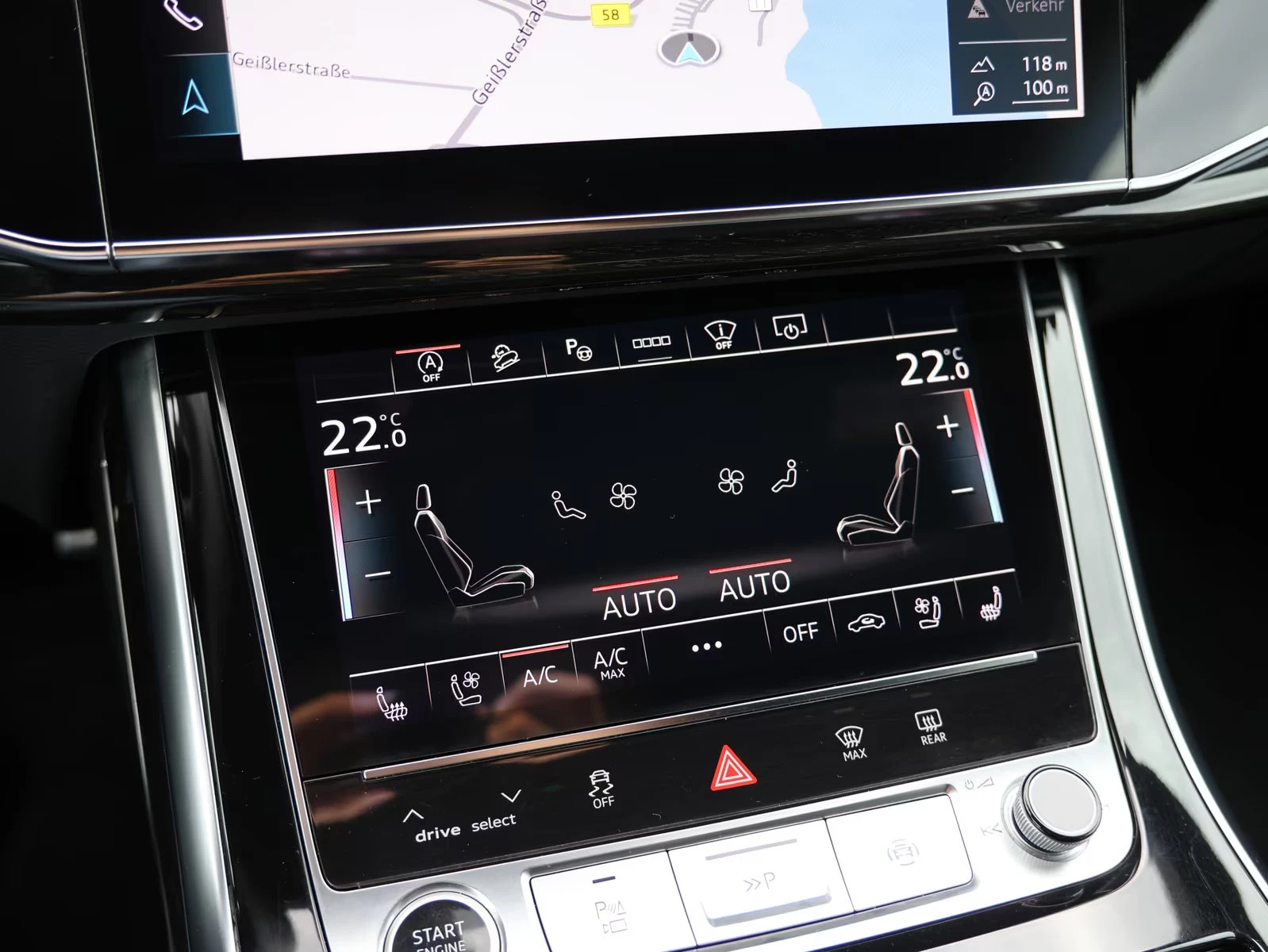 Audi Q8 50TDI/286HP/S-LINE/360/ОБДУХВАНЕ/MATRIX/ACC/580z, снимка 14 - Автомобили и джипове - 55231629