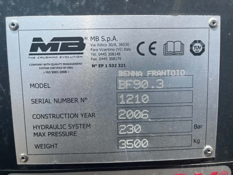 Допълнително оборудване Друг вид Кофа за багер MB BF90.3 S2, снимка 3 - Индустриална техника - 46393405